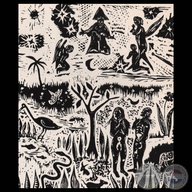 LA CREACIÓN - Grabado de JACINTO RIVERO